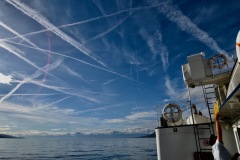 "Lake Geneva Contrails", Switzerland