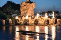 "Keeper of the Plains" Statue at Night (1), Wichita, KS