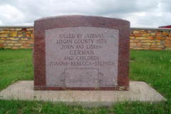 "John German Family Tombstone", Massacred by the Cheyenne 9-11-1874, Ft. Wallace Cemetery, KS