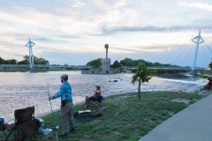 "Fisherman at Keeper of the Plains Statue". Wichita, KS